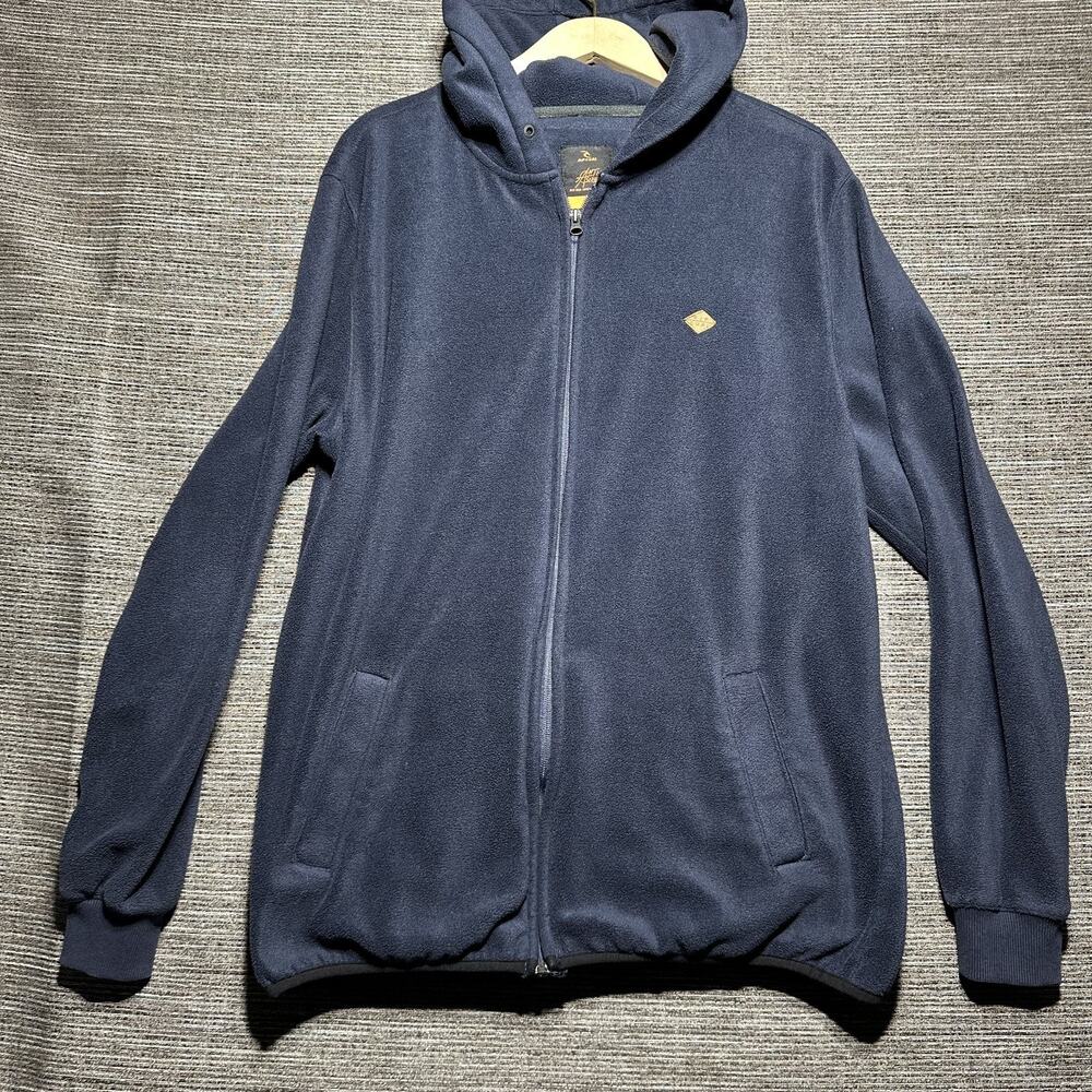 Rip Curl Hoodie Men's XL Blue Fleece Full Zip Anti Series Warm Hooded